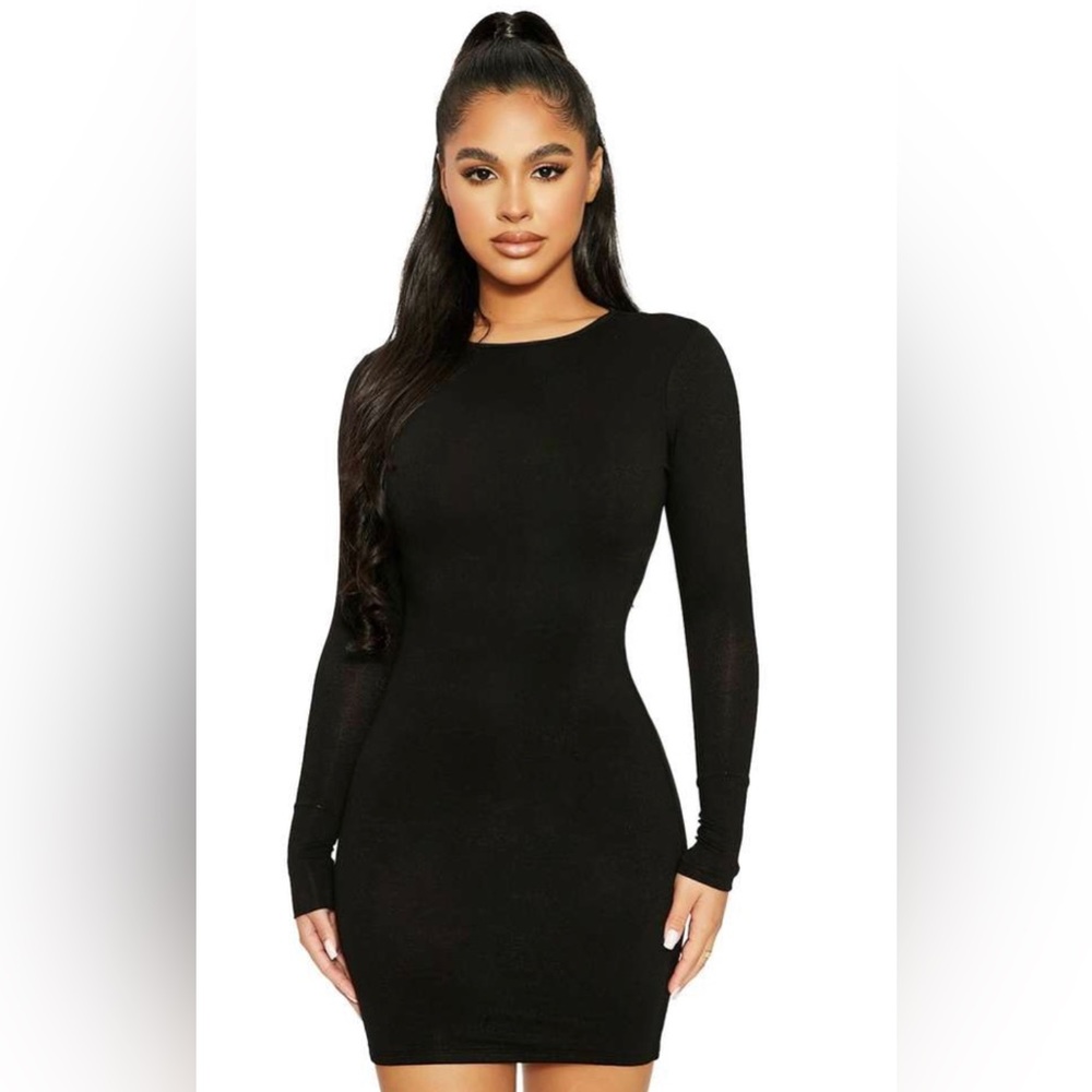 Naked Wardrobe Mini Black Dress